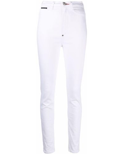 Philipp Plein High-waist jegging Jeans - White