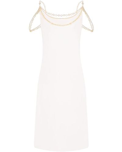 Rabanne Chain-straps Silk Midi Dress - White