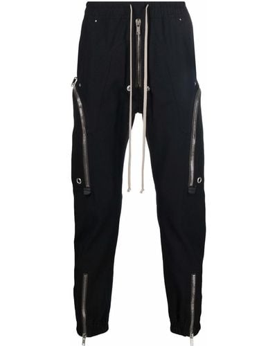 Rick Owens Pantalones ajustados con cordones - Negro