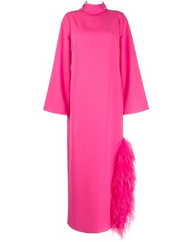 Rachel Gilbert Samira Feather-embellished Gown - Pink