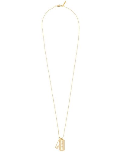 McQ Razor Blade And Safety Pin Necklace - Metallic