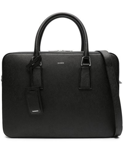 Sandro Logo-print Briefcase - Black