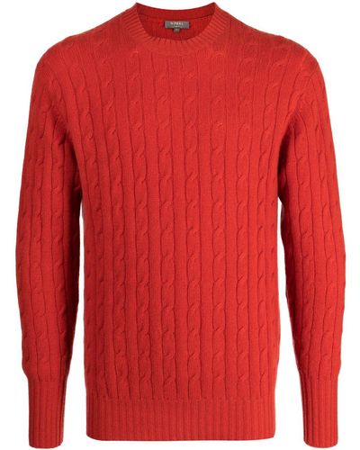 N.Peal Cashmere Maglione The Thames - Rosso