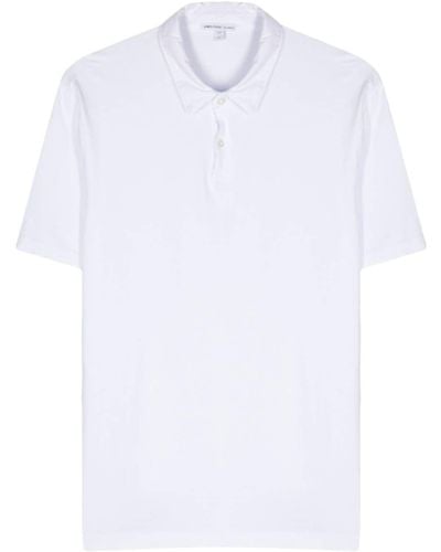 James Perse Jersey Cotton Polo Shirt - White