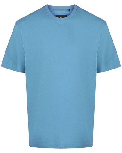 Y-3 T-Shirt mit Logo-Print - Blau