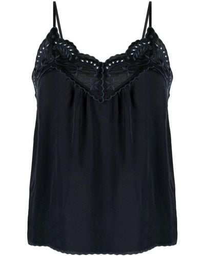 See By Chloé Embroidered Design Camisole Top - Black