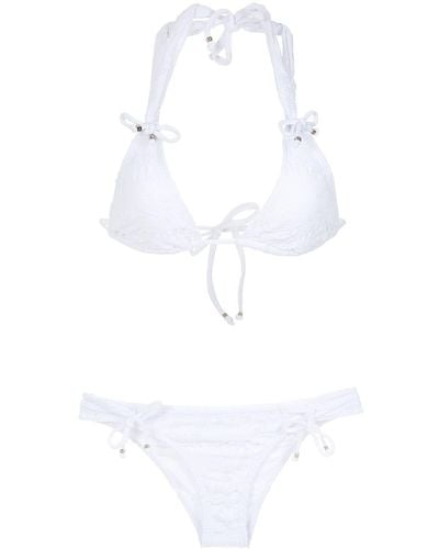 Amir Slama Textured bikini set - Bianco