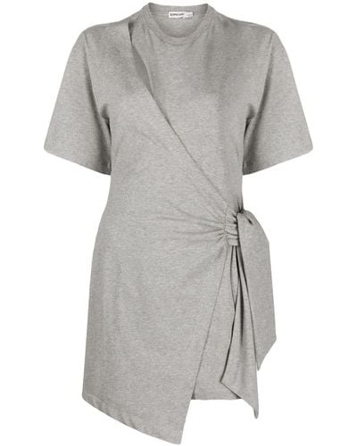 Jonathan Simkhai Livia Cut-out Wrap Minidress - Gray