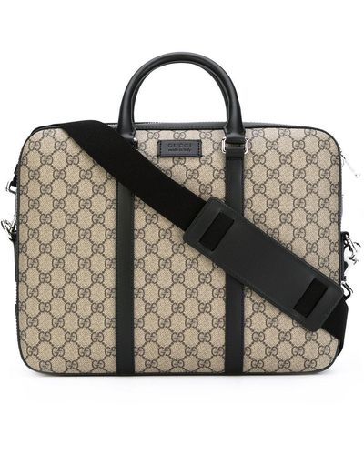 Gucci Gg Supreme Laptop Bag - Black