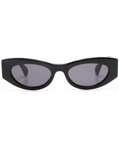 Lanvin Sonnenbrille mit ovalem Gestell - Schwarz
