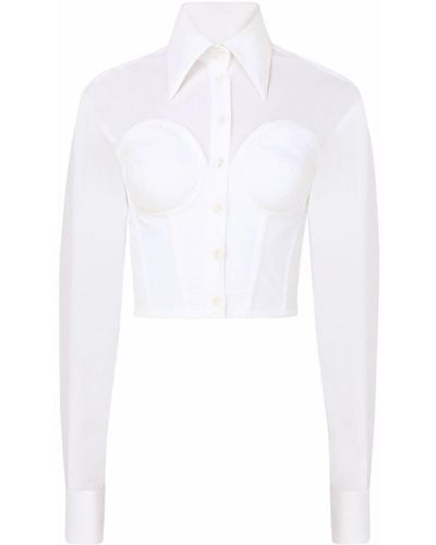 Dolce & Gabbana ドルチェ&ガッバーナ コルセットスタイル シャツ - ホワイト