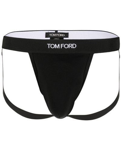 Tom Ford Slip con banda logo - Nero