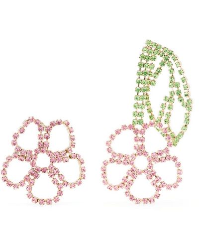 Rosantica Floral Drop Earrings - Green