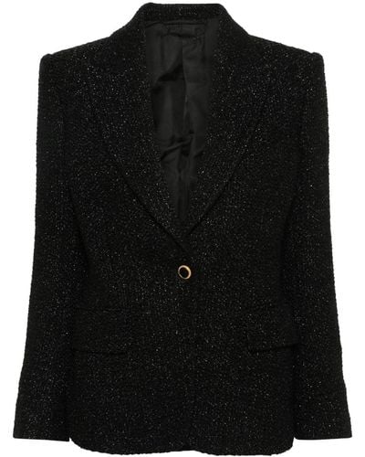 Tom Ford Metallic Tweed Blazer - Black