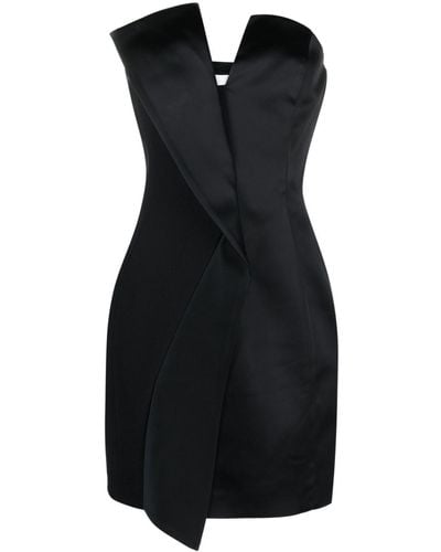 Genny Strapless Paneled Minidress - Black