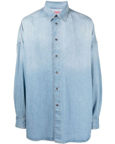 DIESEL D-kama Long-sleeve Denim Shirt - Blue