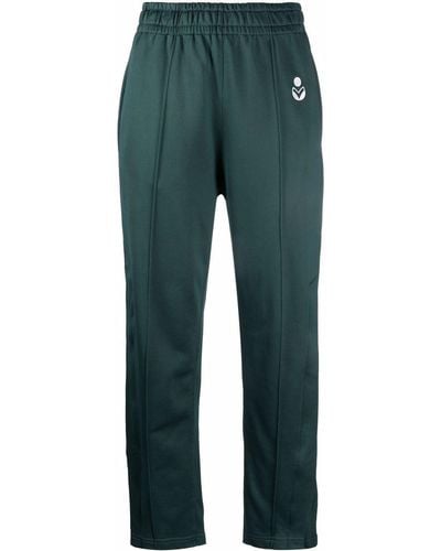 Isabel Marant Dobbs Logo-embroidered Track Trousers - Green