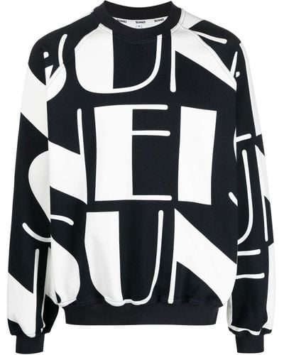 Sunnei Sweater Met Logoprint - Zwart