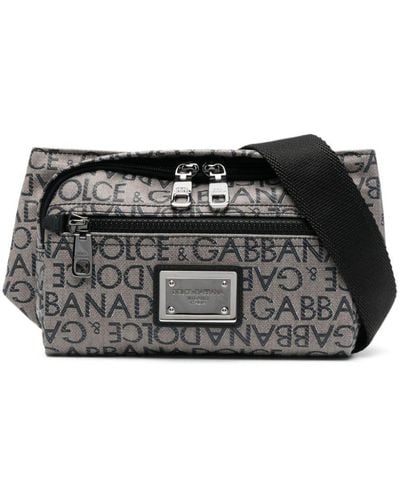Dolce & Gabbana Gürteltasche mit Logo-Print - Schwarz