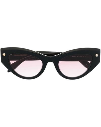 Alexander McQueen Gafas de sol con montura cat eye - Negro