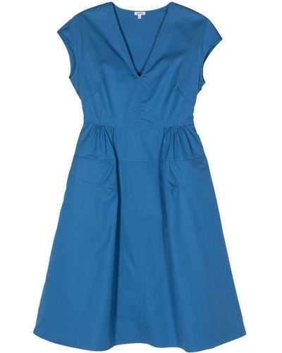 Aspesi Midi-jurk Met V-hals - Blauw