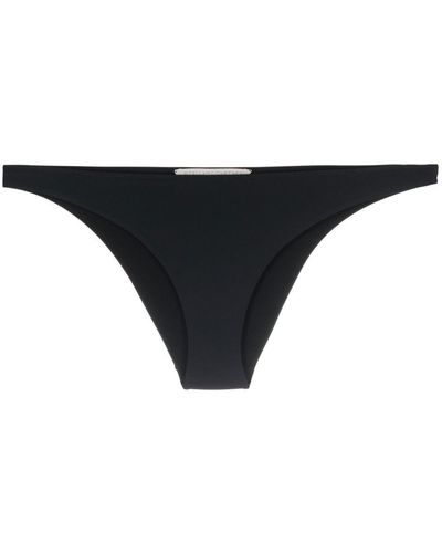 Stella McCartney Bas de bikini à patch logo - Noir