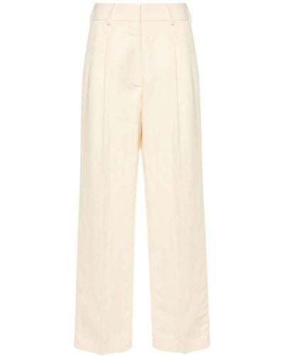 Blazé Milano Banker Pleat-detailed Trousers - Natural