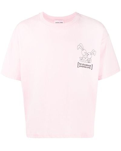 Natasha Zinko T-Shirt mit Hasen-Print - Pink