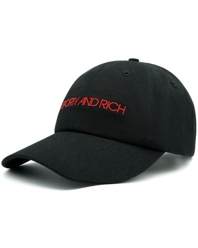 Sporty & Rich Disco Embroidered-logo Cap - Black