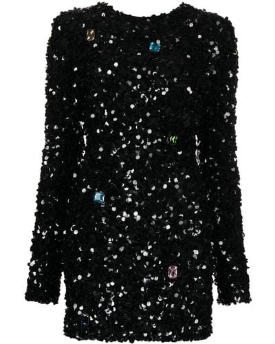 Cynthia Rowley Sequin-embellished Mini Dress - Black
