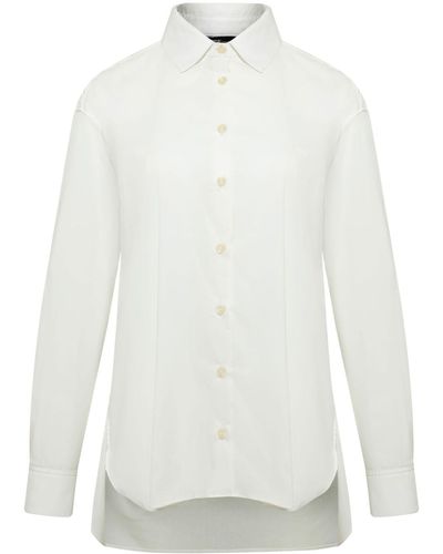 UMA | Raquel Davidowicz Blouse Met Geplooid Detail - Wit