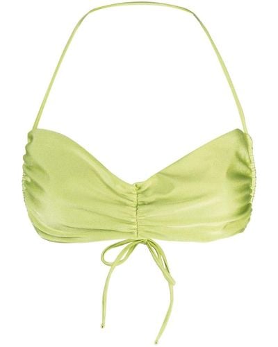 JADE Swim Isla Ruched Bikini Top - Yellow