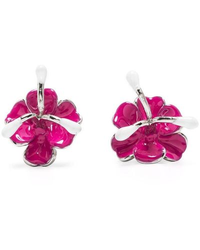 Marni Flower-motif Stud Earrings - Pink