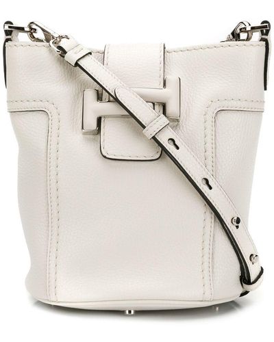 Tod's Double T Mini Bucket Bag - White