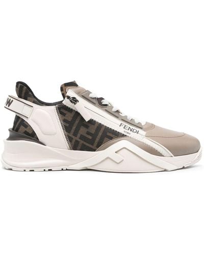 Fendi Flow Sneakers mit Kontrasteinsatz - Weiß