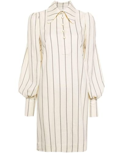 Zimmermann Striped Mini Dress - White