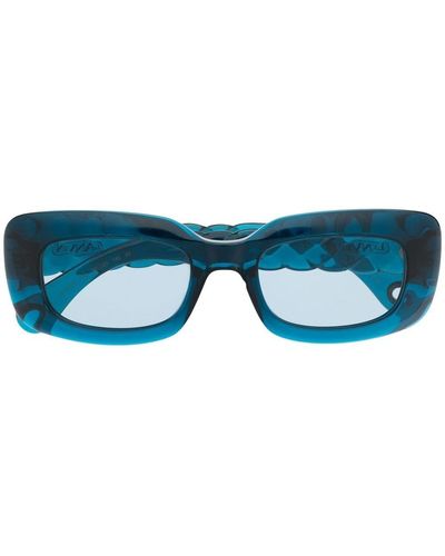 Lanvin Sonnenbrille mit eckigem Gestell - Blau