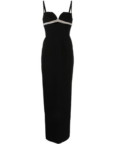 Rachel Gilbert Crystal-embellished Sleeveless Maxi Dress - Black