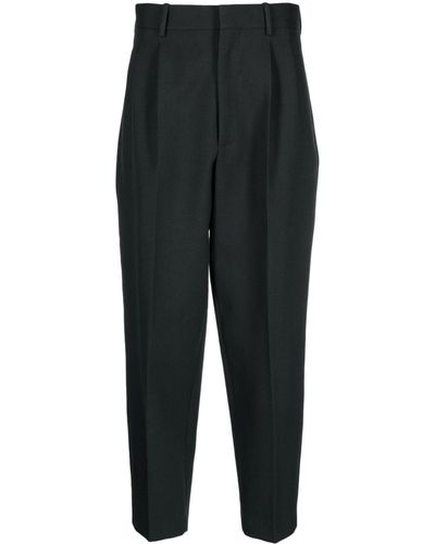 Quira Pleated Virgin-wool Tailored Pants - Black