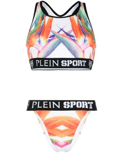 Philipp Plein Flowers Bikini Set - White
