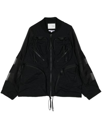 Yoshio Kubo Mesh-panels Blouson Jacket - Black
