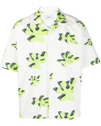 Bonsai Graphic-print Short-sleeved Shirt - White