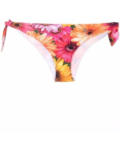 Dolce & Gabbana Bas de bikini à fleurs - Orange