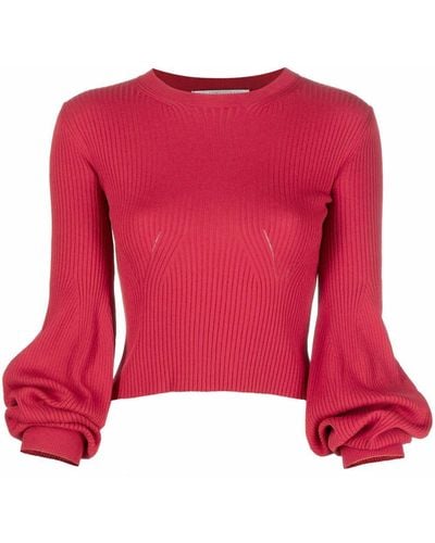 Stella McCartney Juliet Sleeves Crew Neck Sweater - Red
