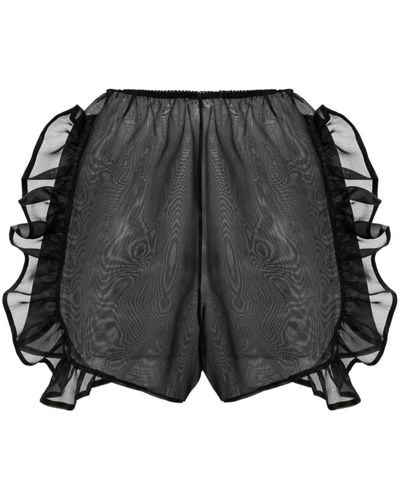 Ioana Ciolacu Dahlia Semi-sheer Shorts - Black