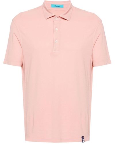 Drumohr Poloshirt Met Gespreide Kraag - Roze