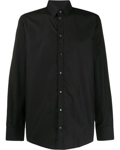 Dolce & Gabbana Effen Overhemd - Zwart