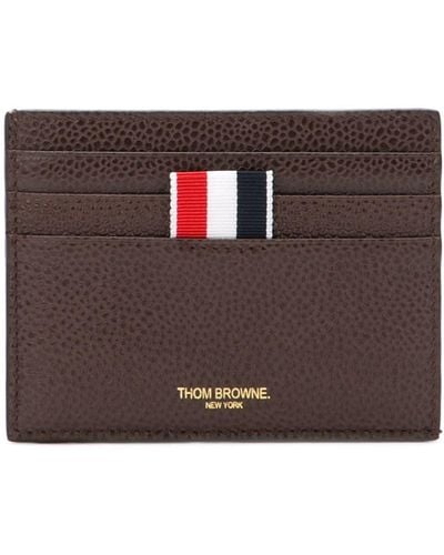 Thom Browne Tri-stripe Logo Tab Cardholder - Bruin