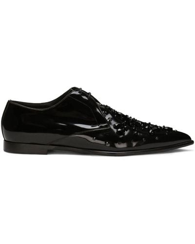 Dolce & Gabbana Derby Schoenen Met Stras - Zwart