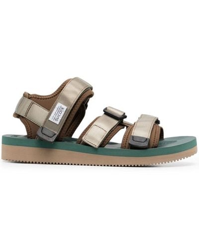 Suicoke Touch-strap Flat Sandals - Green